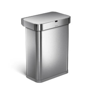 Simplehuman voice activated trash can