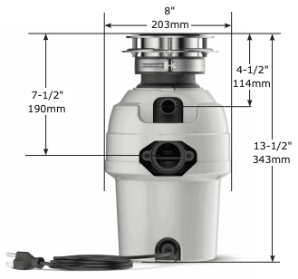 Dimensions of Waste King 9940