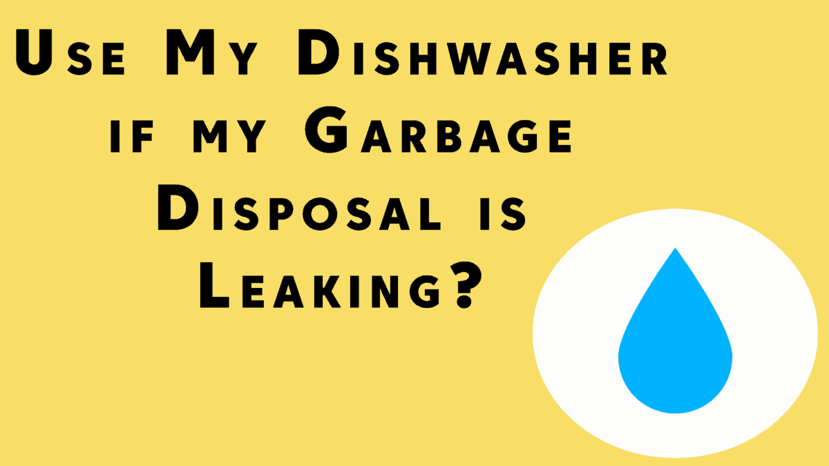 Can I Use My Dishwasher if My Garbage Disposal is Leaking?